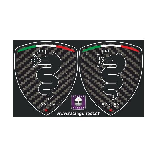 2 sticker dragon ALFA ROMEO Carbon Look ALFA ROMEO