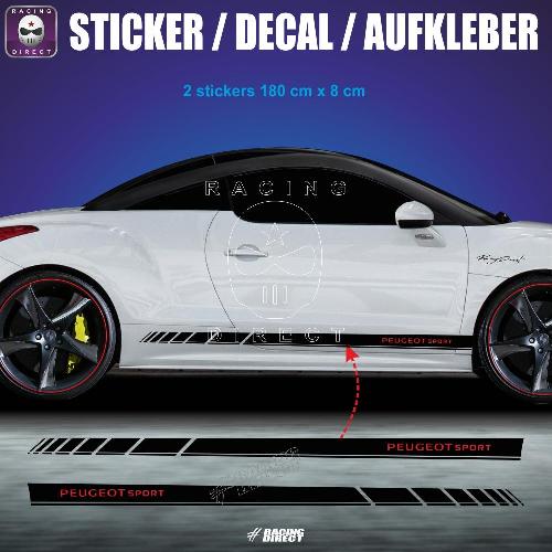 PEUGEOT SPORT RCZ racing side skirt sticker decal 180 cm PEUGEOT