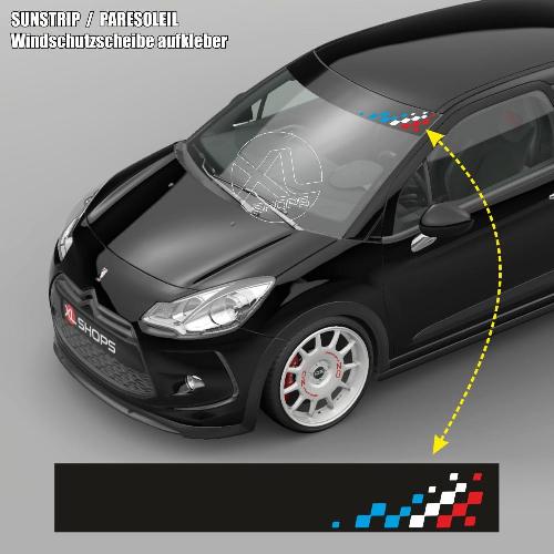 CITROEN RACING sunstripe windshield decal 